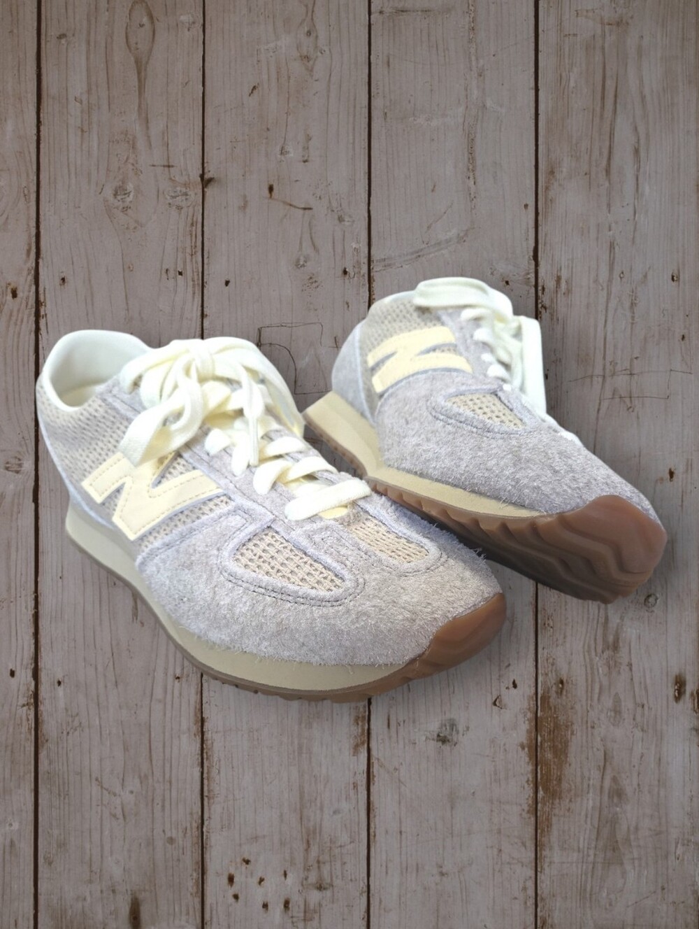 New Balance 471 Shipyard Fuzzy Suede Sneakers - Womens 9 - Mens 7.5 NO INSOLES - Picture 2 of 8